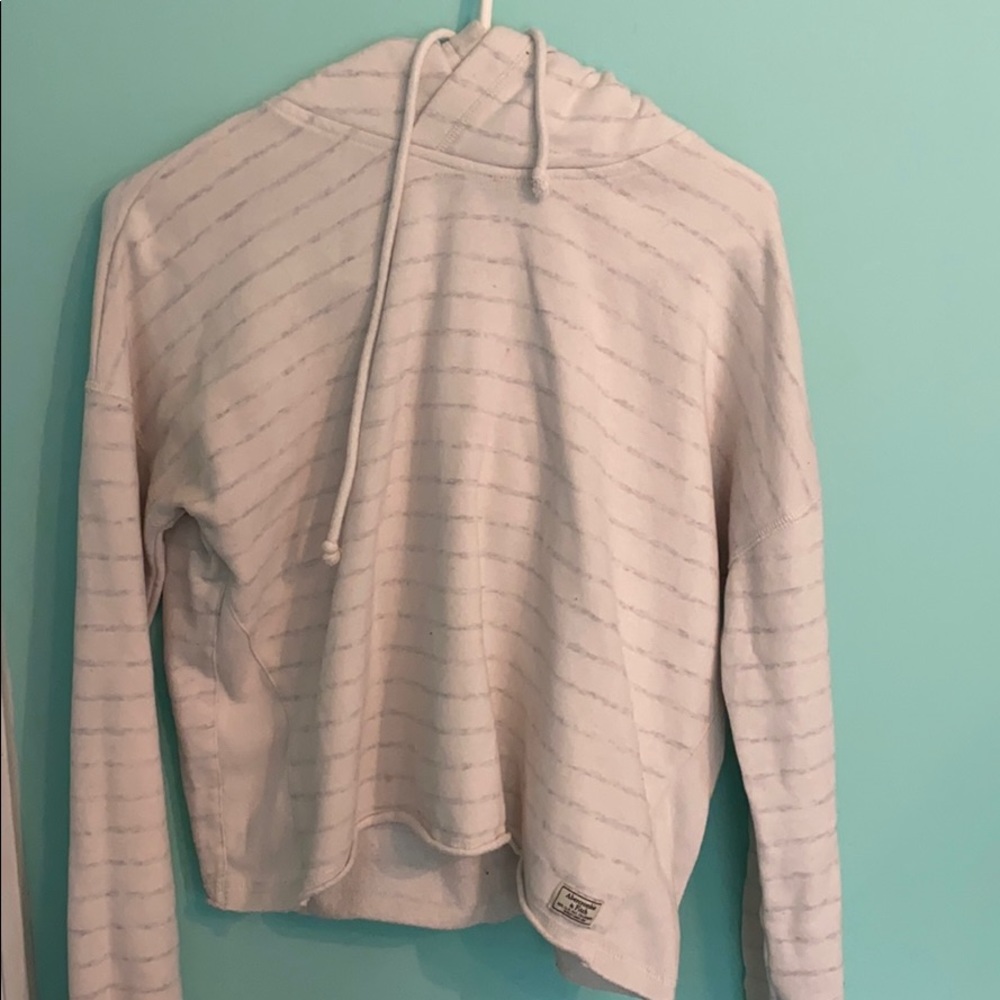 Abercrombie and Fitch Cropped Striped Sweatshirt